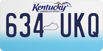 KY license plate 634UKQ
