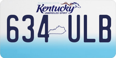 KY license plate 634ULB