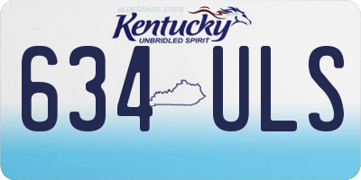 KY license plate 634ULS