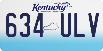 KY license plate 634ULV