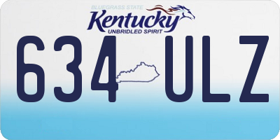 KY license plate 634ULZ