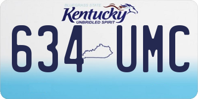 KY license plate 634UMC