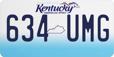 KY license plate 634UMG
