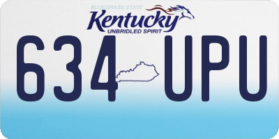KY license plate 634UPU