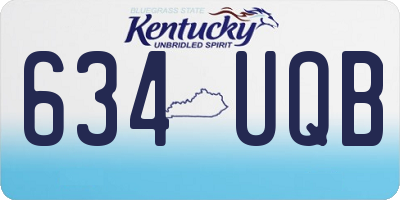 KY license plate 634UQB