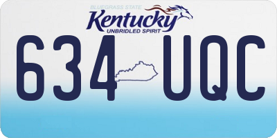 KY license plate 634UQC