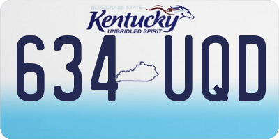KY license plate 634UQD