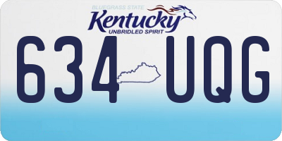 KY license plate 634UQG