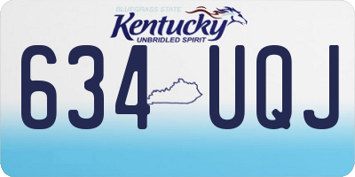 KY license plate 634UQJ