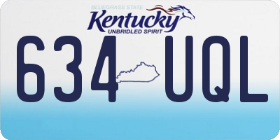 KY license plate 634UQL