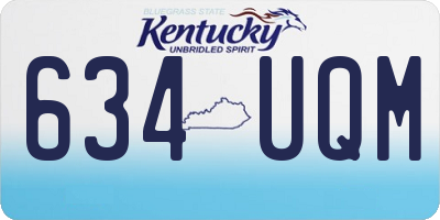 KY license plate 634UQM