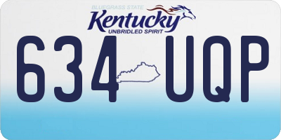 KY license plate 634UQP