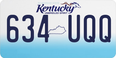 KY license plate 634UQQ