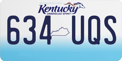 KY license plate 634UQS