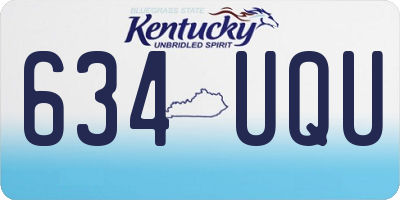 KY license plate 634UQU