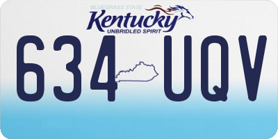 KY license plate 634UQV