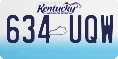 KY license plate 634UQW