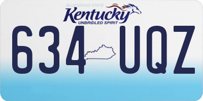 KY license plate 634UQZ