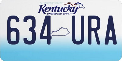 KY license plate 634URA