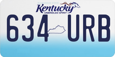 KY license plate 634URB