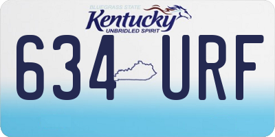 KY license plate 634URF