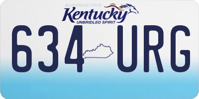 KY license plate 634URG