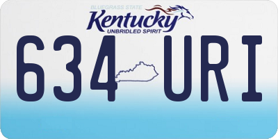 KY license plate 634URI