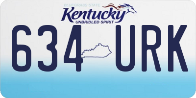 KY license plate 634URK