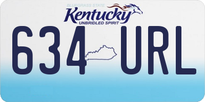KY license plate 634URL