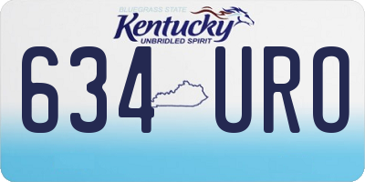KY license plate 634URO