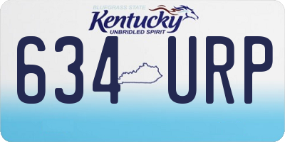 KY license plate 634URP