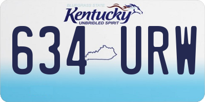 KY license plate 634URW