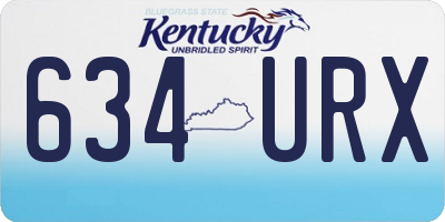 KY license plate 634URX