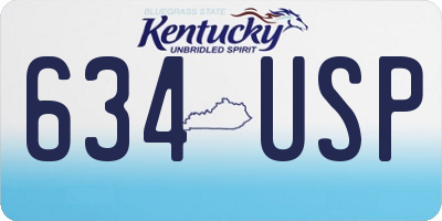 KY license plate 634USP