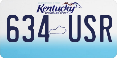 KY license plate 634USR