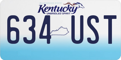 KY license plate 634UST