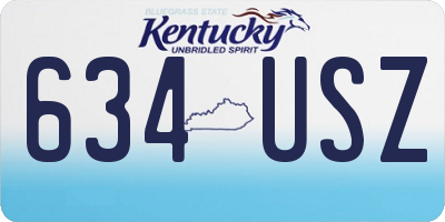 KY license plate 634USZ