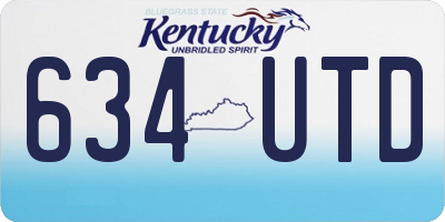 KY license plate 634UTD