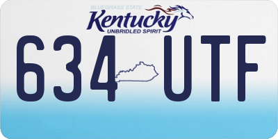 KY license plate 634UTF