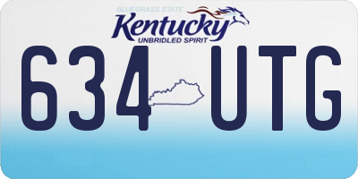 KY license plate 634UTG