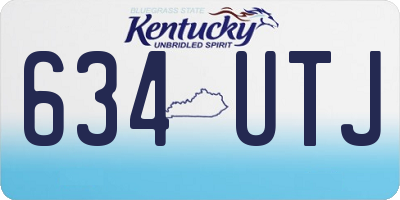 KY license plate 634UTJ