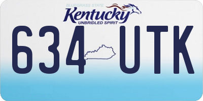 KY license plate 634UTK