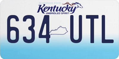 KY license plate 634UTL