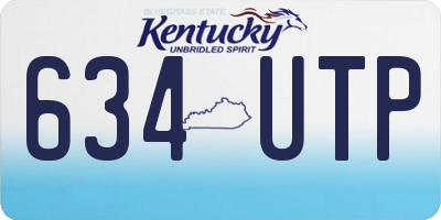 KY license plate 634UTP