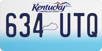 KY license plate 634UTQ