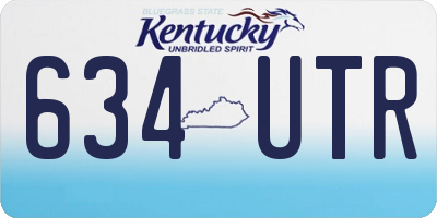 KY license plate 634UTR