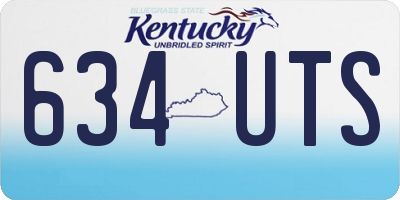 KY license plate 634UTS