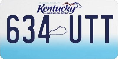 KY license plate 634UTT