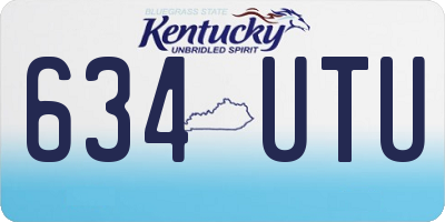 KY license plate 634UTU