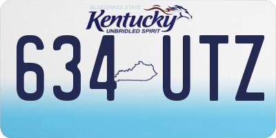 KY license plate 634UTZ